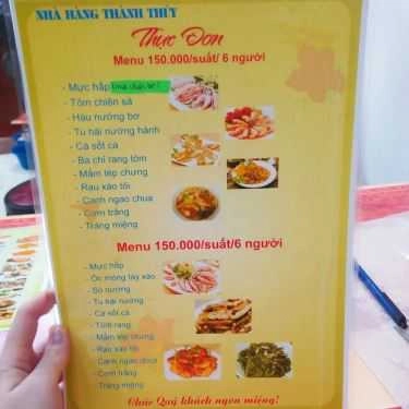 Thực đơn- Thành Thuý - Cơm Bình Dân & Lẩu Hải Sản