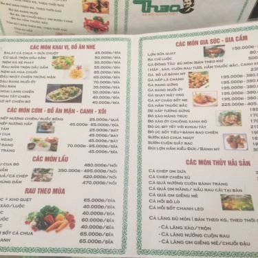 Thực đơn- Quán Ăn Thao - Lợn Quay & Gà Đồi