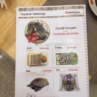 Thực đơn- Quán Ăn iSteam Restaurant - Các Món Hấp Việt Nam