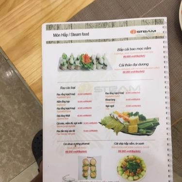 Thực đơn- Quán Ăn iSteam Restaurant - Các Món Hấp Việt Nam