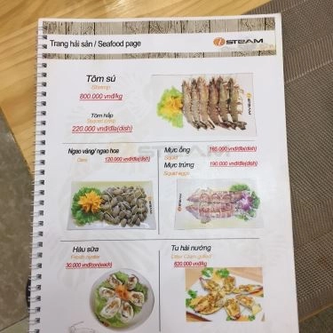 Thực đơn- Quán Ăn iSteam Restaurant - Các Món Hấp Việt Nam