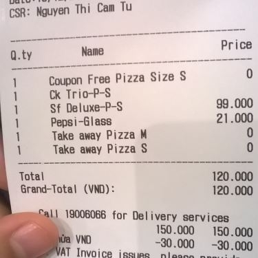 Tổng hợp- Nhà Hàng The Pizza Company - Hậu Giang