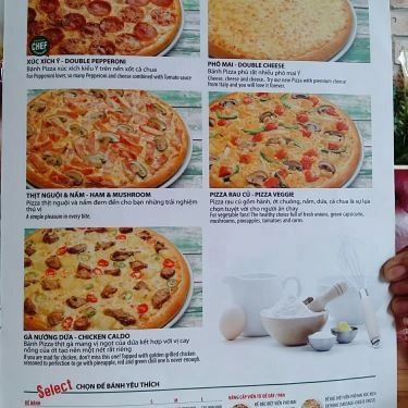Thực đơn- Nhà Hàng The Pizza Company - Sense City