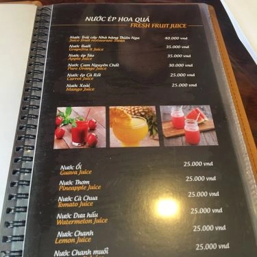 Thực đơn- Nhà Hàng Thiên Nga Restaurant - Bò Ngon & Tiệc Cưới