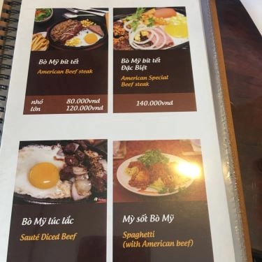 Thực đơn- Nhà Hàng Thiên Nga Restaurant - Bò Ngon & Tiệc Cưới
