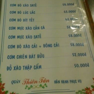 Tổng hợp- Quán Ăn Thiên Tân Quán - Ẩm Thực Việt & Hoa