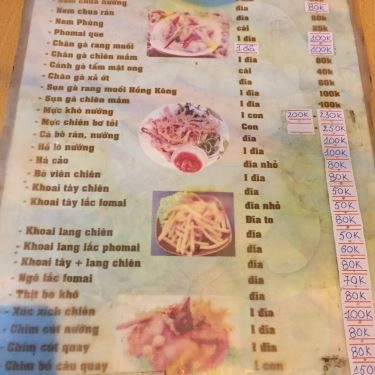 Thực đơn- Quán Ăn Thịnh Vượng - Chim Quay & Ăn Vặt Ngon
