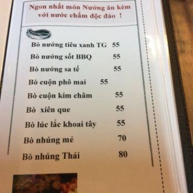 Thực đơn- Quán Ăn Thớt Gỗ Quán - Ung Văn Khiêm