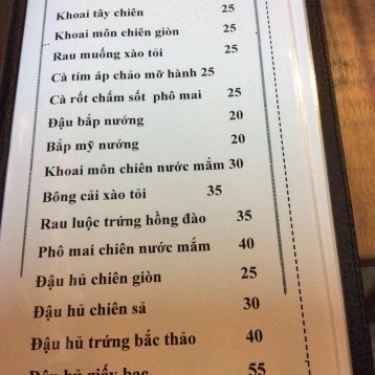 Thực đơn- Quán Ăn Thớt Gỗ Quán - Ung Văn Khiêm