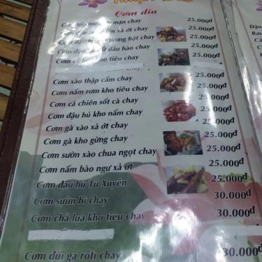 Thực đơn- Quán Ăn Thuận Đức - Các Món Chay