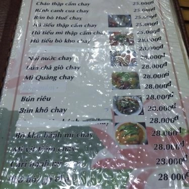 Thực đơn- Quán Ăn Thuận Đức - Các Món Chay