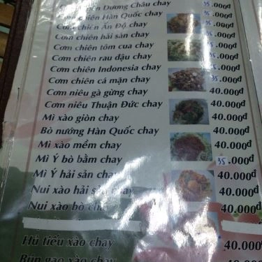 Thực đơn- Quán Ăn Thuận Đức - Các Món Chay