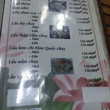 Thực đơn- Quán Ăn Thuận Đức - Các Món Chay