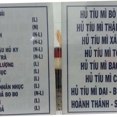 Thực đơn- Quán Ăn Thuận Ký - Mì Hủ Tiếu & Chè Nóng Lạnh