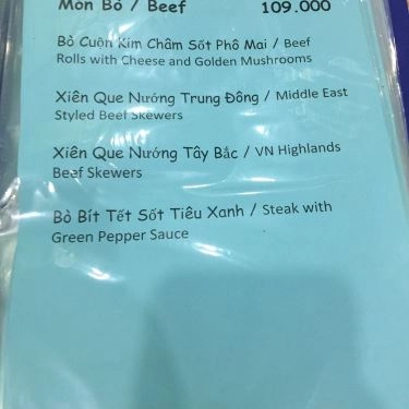 Thực đơn- Quán Ăn Thực Là Ngon - Đồ Nướng