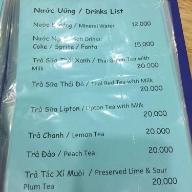 Thực đơn- Quán Ăn Thực Là Ngon - Đồ Nướng
