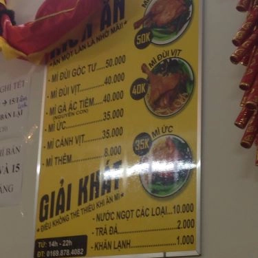 Thực đơn- Quán Ăn Thượng Hải 4 - Mì Vịt Tiềm
