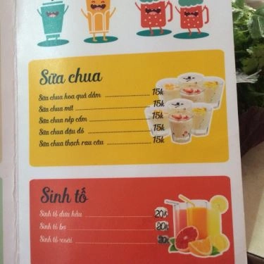 Thực đơn- Quán Ăn Thuỳ Dung - Bún Chả & Ăn Vặt