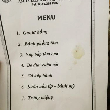 Thực đơn- Nhà Hàng Tiệc Cưới Minh Tâm 2
