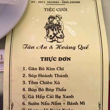 Thực đơn- Nhà Hàng Tiệc Cưới Quảng Đại 1