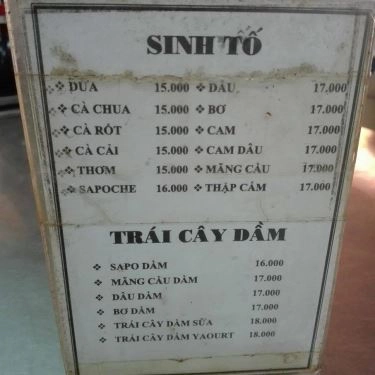 Thực đơn- Quán Ăn Tiệm Ăn Tâm Kí 1