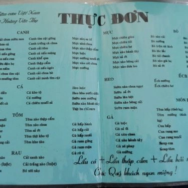 Thực đơn- Quán Ăn Tiệm Cơm Việt Nam