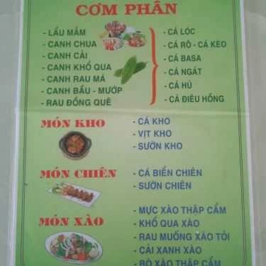 Thực đơn- Quán Ăn Tiệm Cơm Vĩnh Thuận