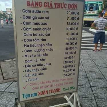 Thực đơn- Quán Ăn Tiệm Cơm Xuân Thạnh