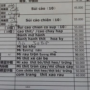Thực đơn- Quán Ăn Hòa Ký Mandarin Bistro - Trần Hưng Đạo