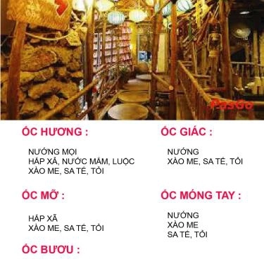 Thực đơn- Tiên Cảnh Quán - Quán Ăn Gia Đình