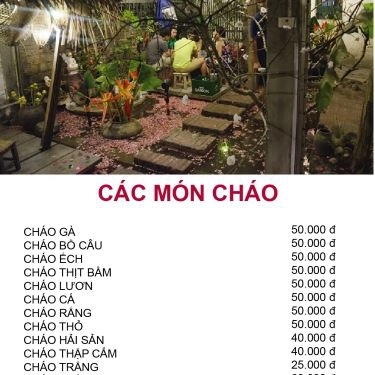 Thực đơn- Tiên Cảnh Quán - Quán Ăn Gia Đình