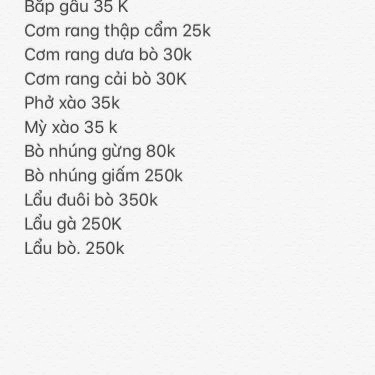 Tổng hợp- Quán Ăn Tiến Cồ - Phở Bò, Cơm Rang & Lẩu
