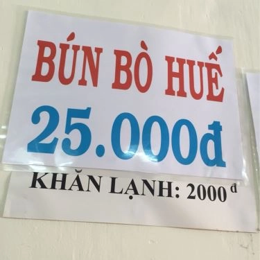 Thực đơn- Quán Ăn Bún Riêu Cua Đồng - Tiến Cua Quán