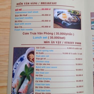 Thực đơn- Nhà Hàng Tiin Restaurant & Coffee