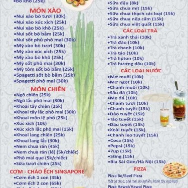 Thực đơn- Quán Ăn Tik Tak - Đồ Ăn Ngon Hàn Quốc