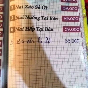 Thực đơn- Nhà Hàng Tim Restaurant - Các Món Nhậu