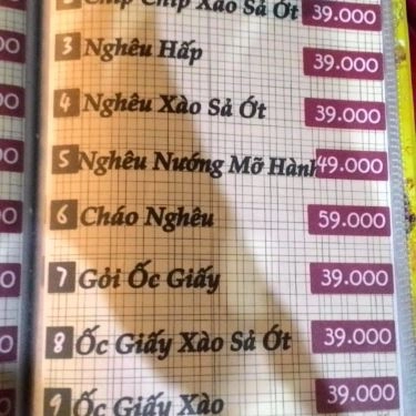 Thực đơn- Nhà Hàng Tim Restaurant - Các Món Nhậu