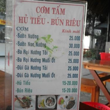 Thực đơn- Quán Ăn Tình Đồng Chí - Cơm & Phở