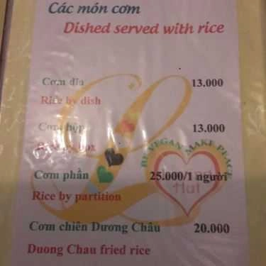 Thực đơn- Quán Ăn Quán Chay Tỉnh Thức