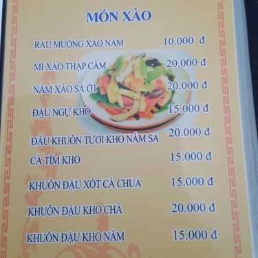Thực đơn- Quán Ăn Quán Chay Tỉnh Thức