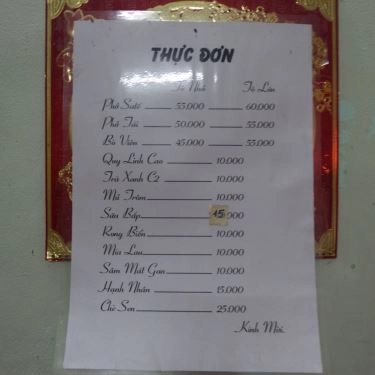Thực đơn- Quán Ăn Tô Ký - Hủ Tíu Sa Tế