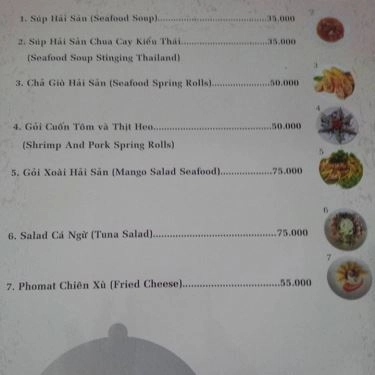 Thực đơn- Quán Ăn Tôm Hùm Quán