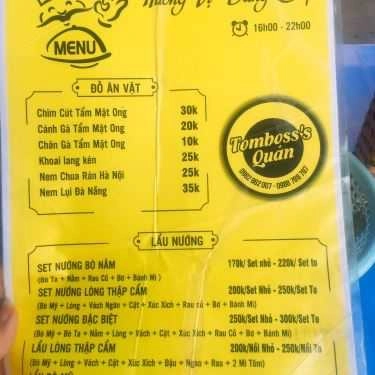 Thực đơn- Tomboss's Quán - Lẩu Nướng & Ăn Vặt