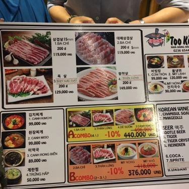 Thực đơn- Too Koong - Nhà Hàng Hàn Quốc