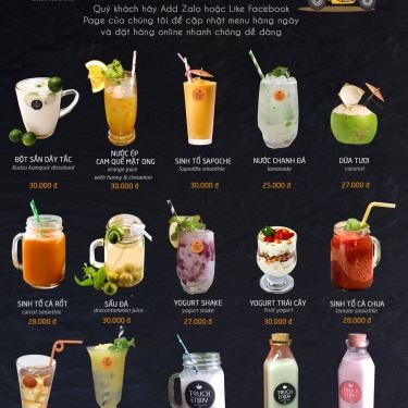 Thực đơn- Quán Ăn Touch And Enjoy - Street Food & Drink