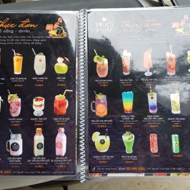 Thực đơn- Quán Ăn Touch And Enjoy - Street Food & Drink