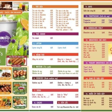 Thực đơn- Quán Ăn Trà Sữa Bingo
