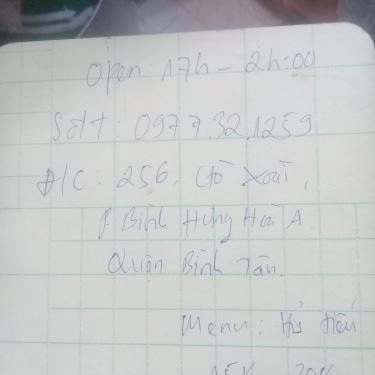 Thực đơn- Quán Ăn Trần Dậu - Hủ Tiếu Bình Dân