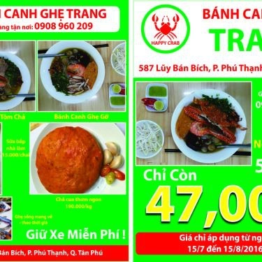 Thực đơn- Quán Ăn Bánh Canh Ghẹ Trang - Lũy Bán Bích