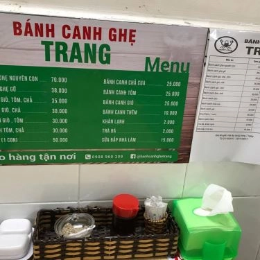 Thực đơn- Quán Ăn Bánh Canh Ghẹ Trang - Lũy Bán Bích